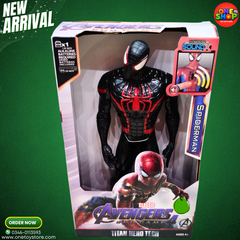 Black Spider-Man Titan Hero Action Figure with Sound – Large Marvel Superhero Toy for Kids | Talking Spiderman Figure (Ages 4+)