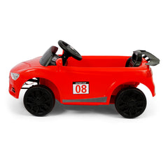 Sporty Red Convertible Electric Ride-On Car with Remote Control for Toddlers