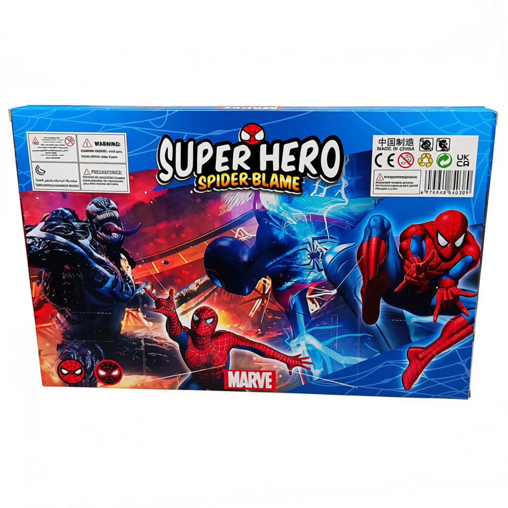 Super Hero Spider-Blame mini figure set back packaging