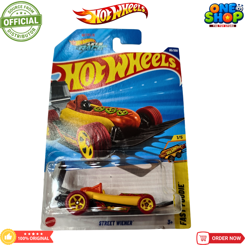 Hot Wheels Street Wiener Die-Cast Car – Fun Fast Foodie Hot Wheels Toy Car for Kids & Collectors Main image