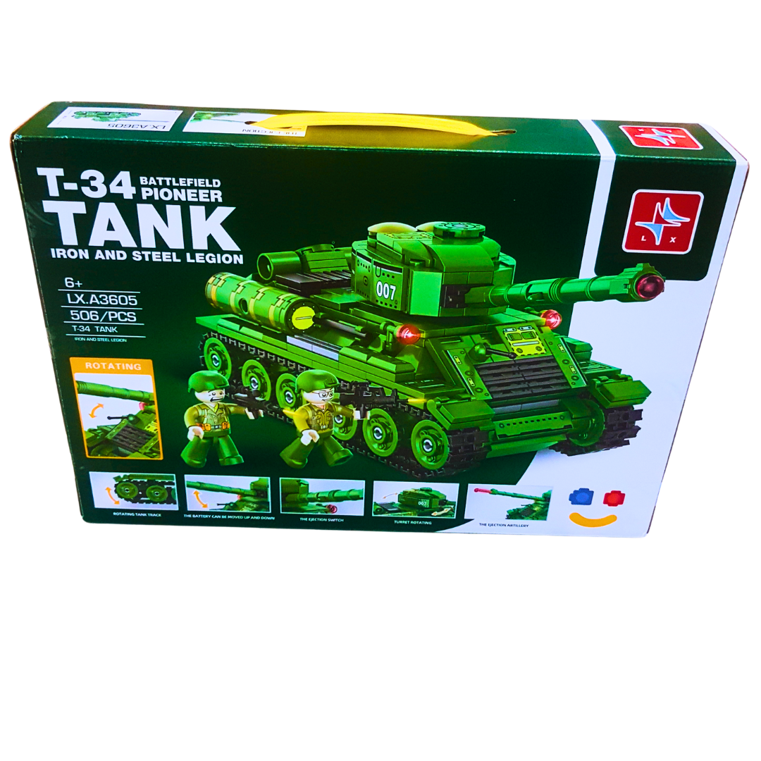 T-34 Battlefield Pioneer Tank Building Block Set – 506 Pieces | Creative Military Toy for Kids 6+ Secondary image