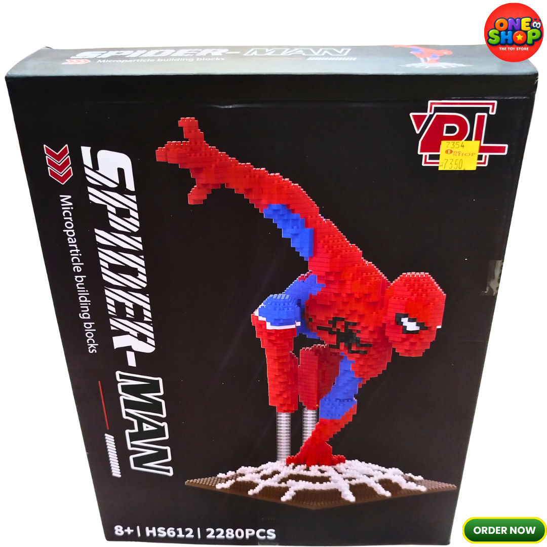 Spider-Man Micro Building Blocks Set 2280 Pieces – Superhero Nano Brick Construction Model for Kids & Adults | DIY Collectible Display Toy | STEM Building Set