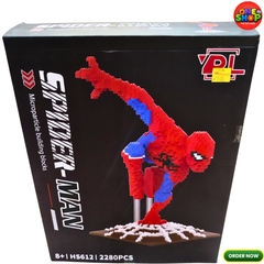 Spider-Man Micro Building Blocks Set 2280 Pieces – Superhero Nano Brick Construction Model for Kids & Adults | DIY Collectible Display Toy | STEM Building Set
