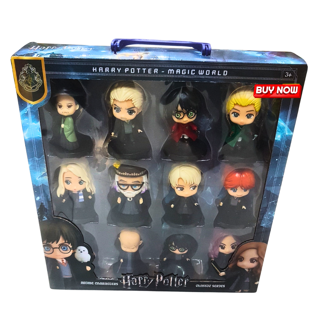 Harry Potter Magic World Figurine Set – 12 Mini Anime Characters | Classic Series Toy Gift for Kids Ages 3+