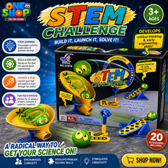 STEM Challenge Engineering Game for Kids – Build, Launch & Solve Educational Science Toy | Critical Thinking & Early Engineering Learning Game for Boys & Girls Age 3+