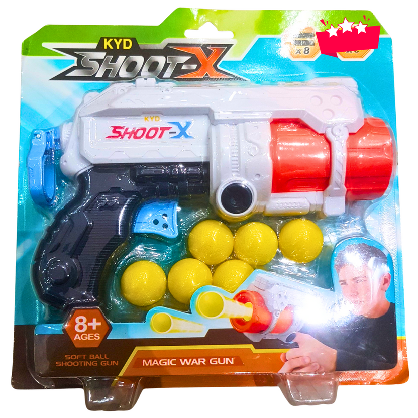 KYD Shoot-X Soft Ball Shooting Gun – Safe Foam Blaster Toy for Kids | Includes 8 Soft Balls | Action-Packed Shooting Game Main image