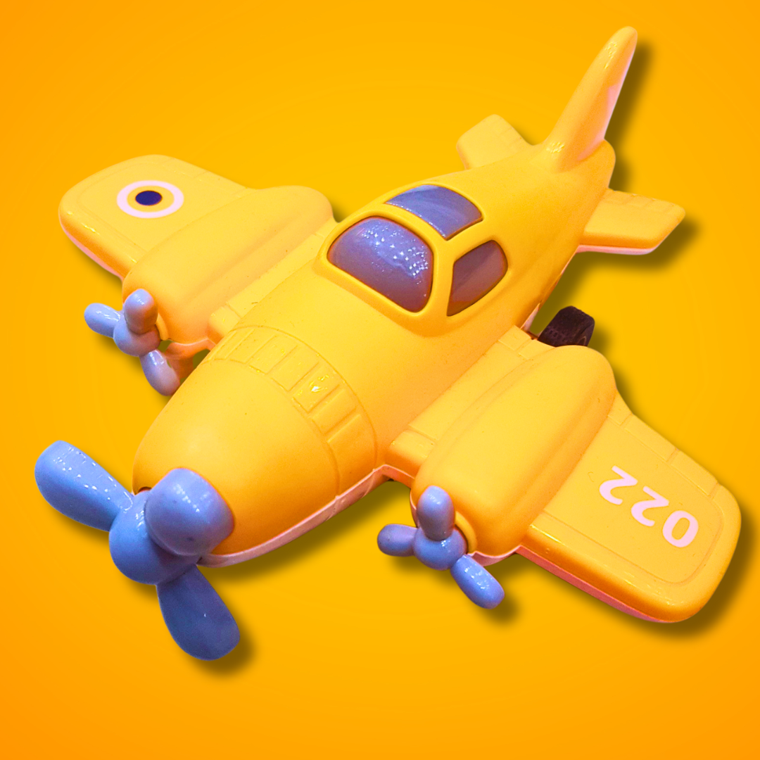 Colorful Pull-Back Airplane Toy - Available in Blue, Yellow, and Red Secondary image