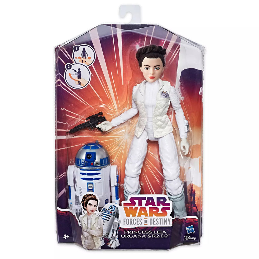 Star Wars: Forces of Destiny – Princess Leia Organa & R2-D2 Action Figure Set, Collectible Movie Characters Main image