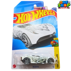 🎨 Hot Wheels Velocita – Art Cars Series 10/10 | White Die-Cast Racer with Tribal Graphics | Collectible Toy Car for Kids
