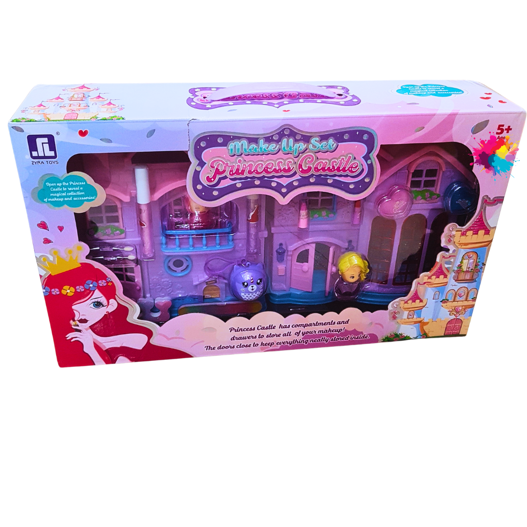 Princess Castle Makeup Set - Deluxe Pretend Play Beauty Salon for Kids Ages 5+
