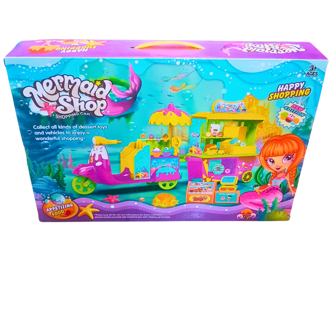 🧜‍♀️ Mermaid Shop Playset – Underwater Dessert Cart & Ice Cream Shop with Dolls & Accessories | Pretend Shopping Toy for Girls Ages 3+ Secondary image