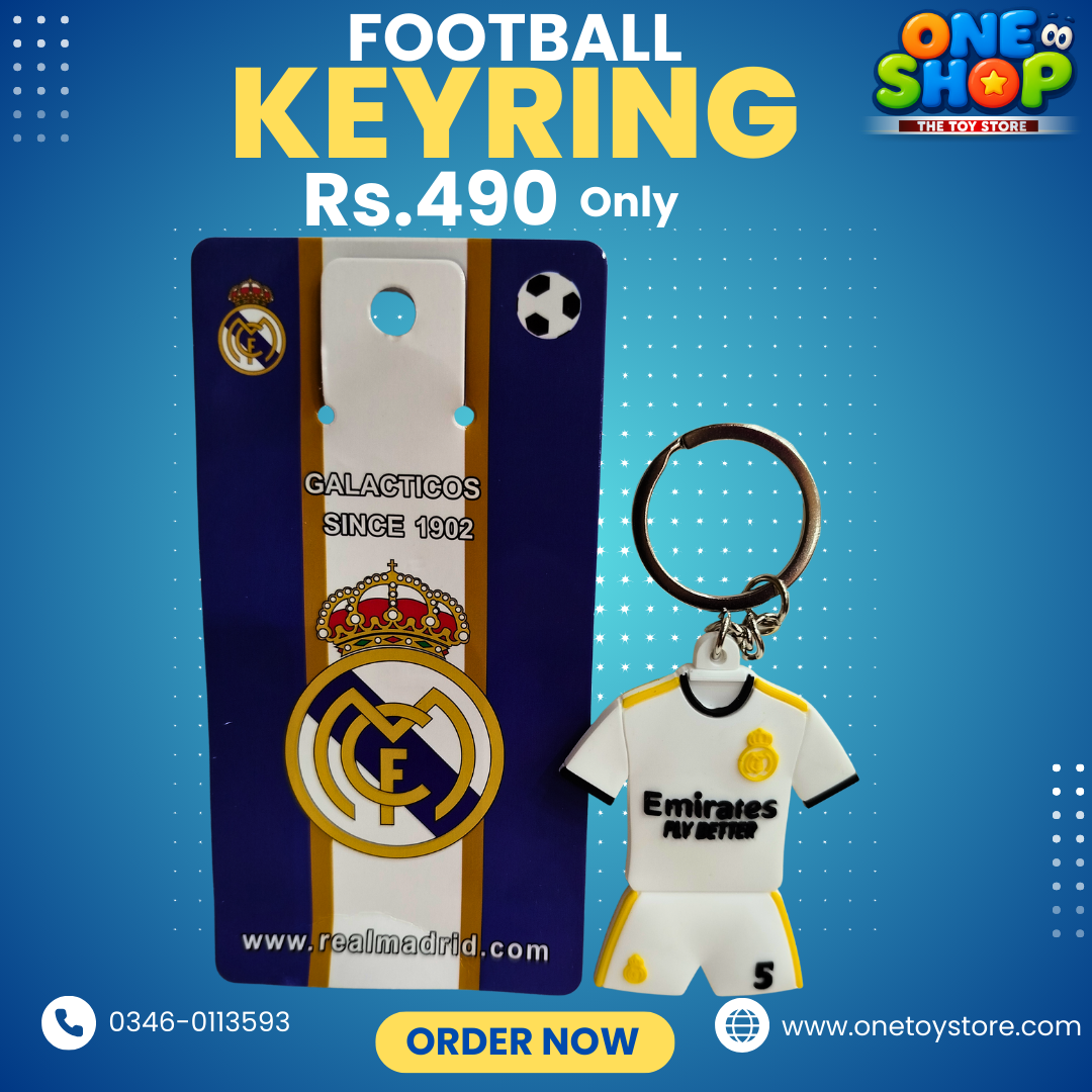 Real Madrid Football Keyring for Kids & Fans – 3D Jersey Keychain | Sports Gift for Boys & Girls | Rs.490 Main image