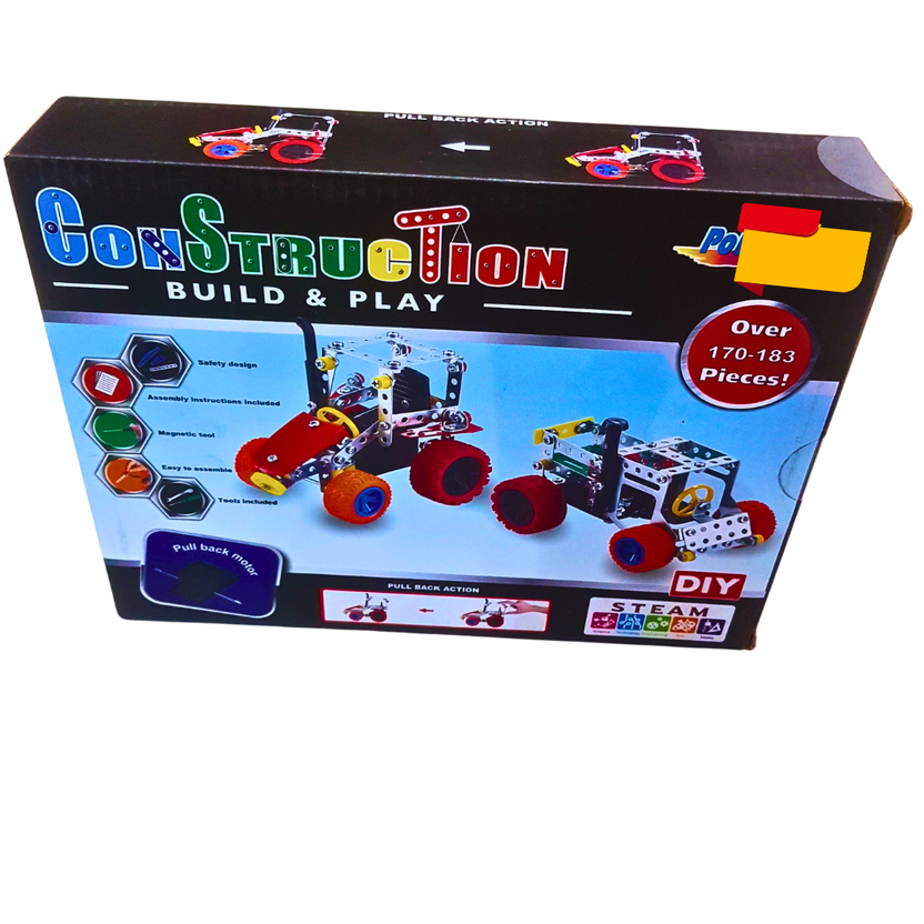 BUILD&PLAY Master Builder 170-183 Piece STEM Construction Set – Creative Building Kit for Kids Ages 6+ | Flexible Design for Endless Play Main image