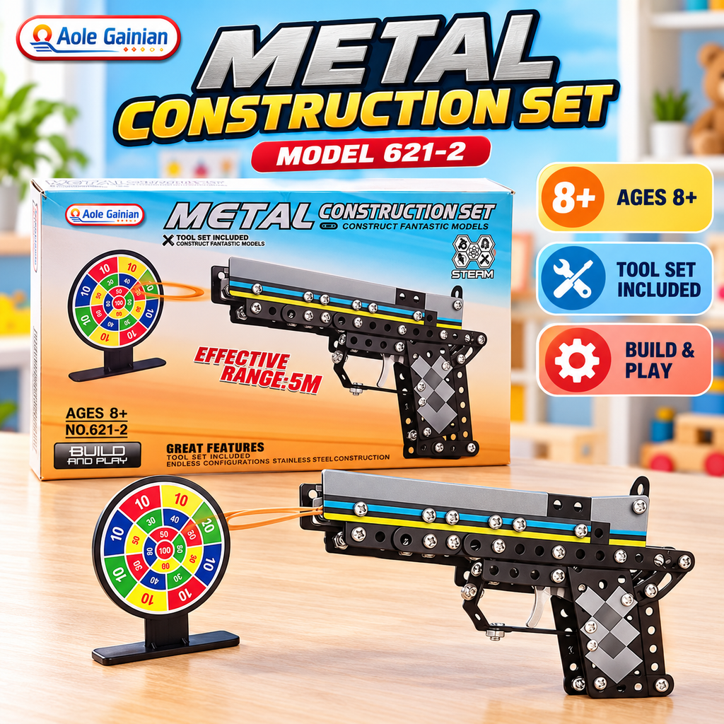 Metal Rubber Band Launcher Gun DIY Kit