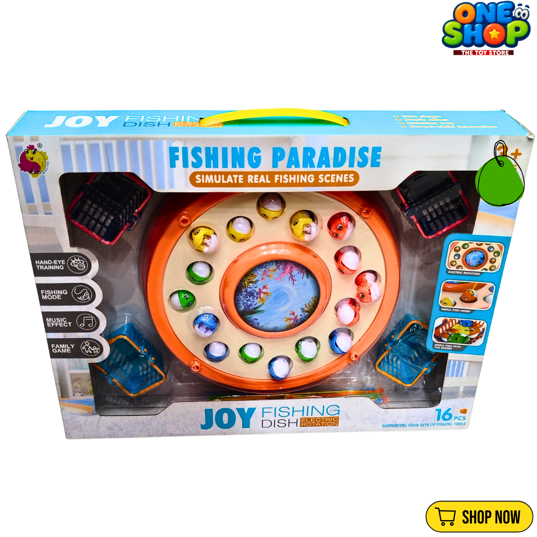 Electric Rotating Fishing Game Toy Set for Kids – Musical Fishing Paradise Board Game with 16 Pieces | Interactive Family Fishing Game for Boys & Girls Secondary image