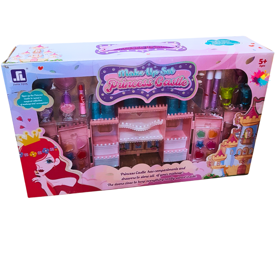 Princess Castle Deluxe Makeup Playset - Magical Beauty Salon Toy for Kids Ages 5+