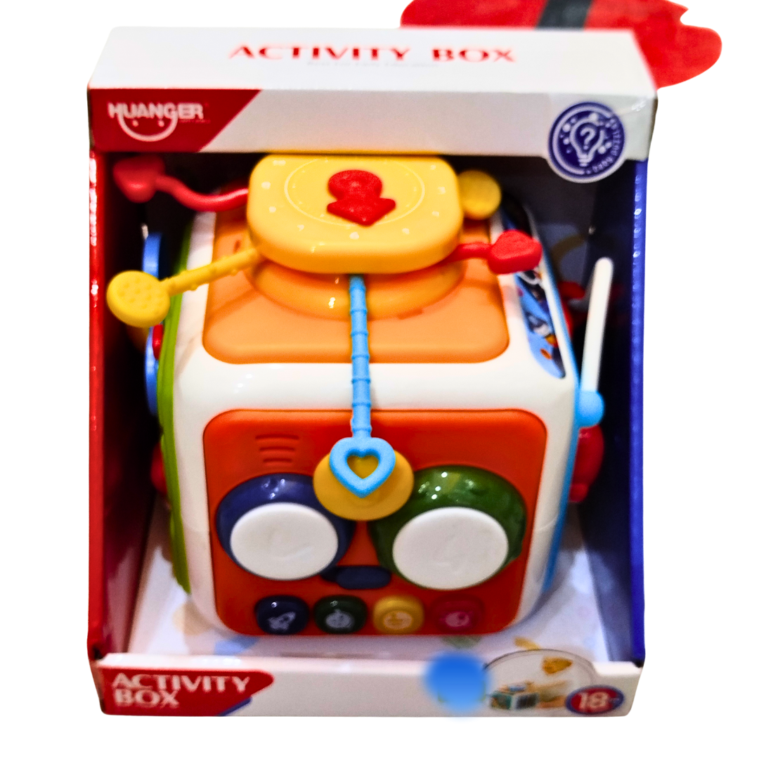 🧩 Huanger Activity Box for Toddlers – 6-in-1 Educational Learning Cube Toy with Music, Shapes, and Gears | Montessori Toy for 18+ Months Secondary image