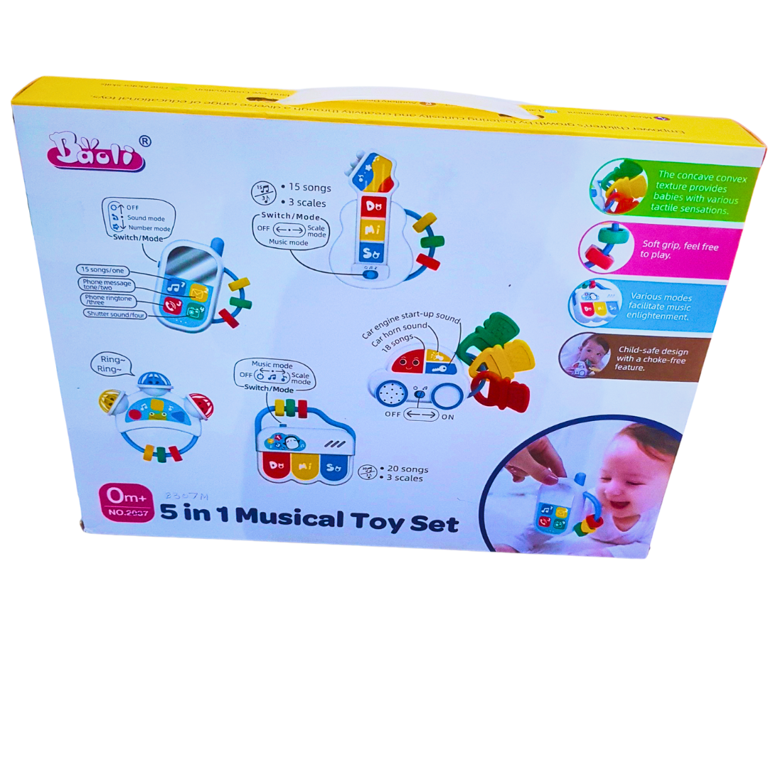 5-in-1 Musical Baby Toy Set – Soothing Sound Toys with Lights & Songs for Newborns & Infants (0 Months+) Secondary image