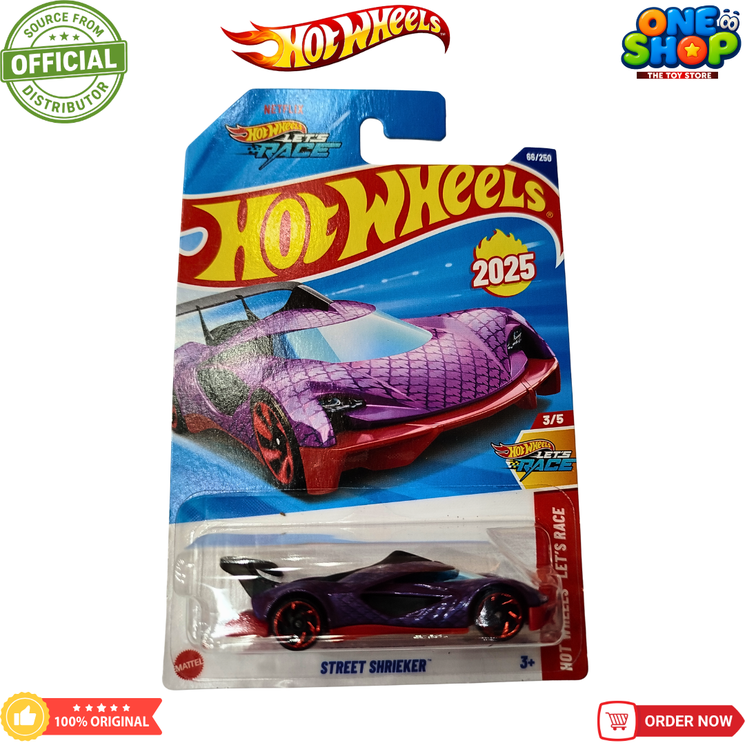 Hot Wheels Street Shrieker Die-Cast Car – Hot Wheels Let’s Race Futuristic Supercar Toy for Kids & Collectors