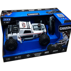 Crazon 1/10 Scale Smoking Punk Remote Control Car - 2.4GHz, 4-Channel, 20km/h Max Speed - New Arrival, Perfect Gift for Boys
