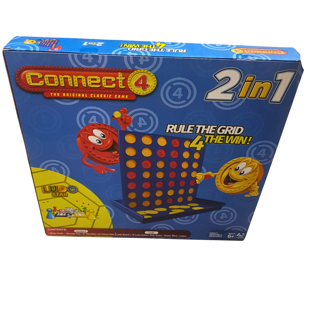 2-in-1 Classic Games Set - Connect 4 and Ludo for Kids and Families Secondary image