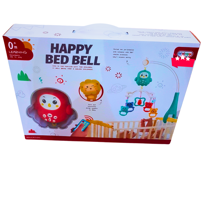 Happy Bed Bell Baby Crib Mobile Toy – Musical Hanging Toy with Lights & Animal Figures | Infant Sensory Toy for Newborns (0+ Months) Main image