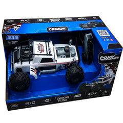 Crazon 1/10 Scale Smoking Punk Remote Control Car - 2.4GHz, 4-Channel, 20km/h Max Speed - New Arrival, Perfect Gift for Boys
