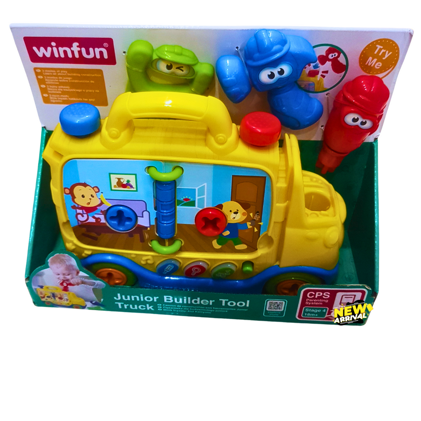 Winfun Junior Builder Tool Truck – Educational Construction Toy with Tools & Lights for Toddlers (18+ Months) Main image