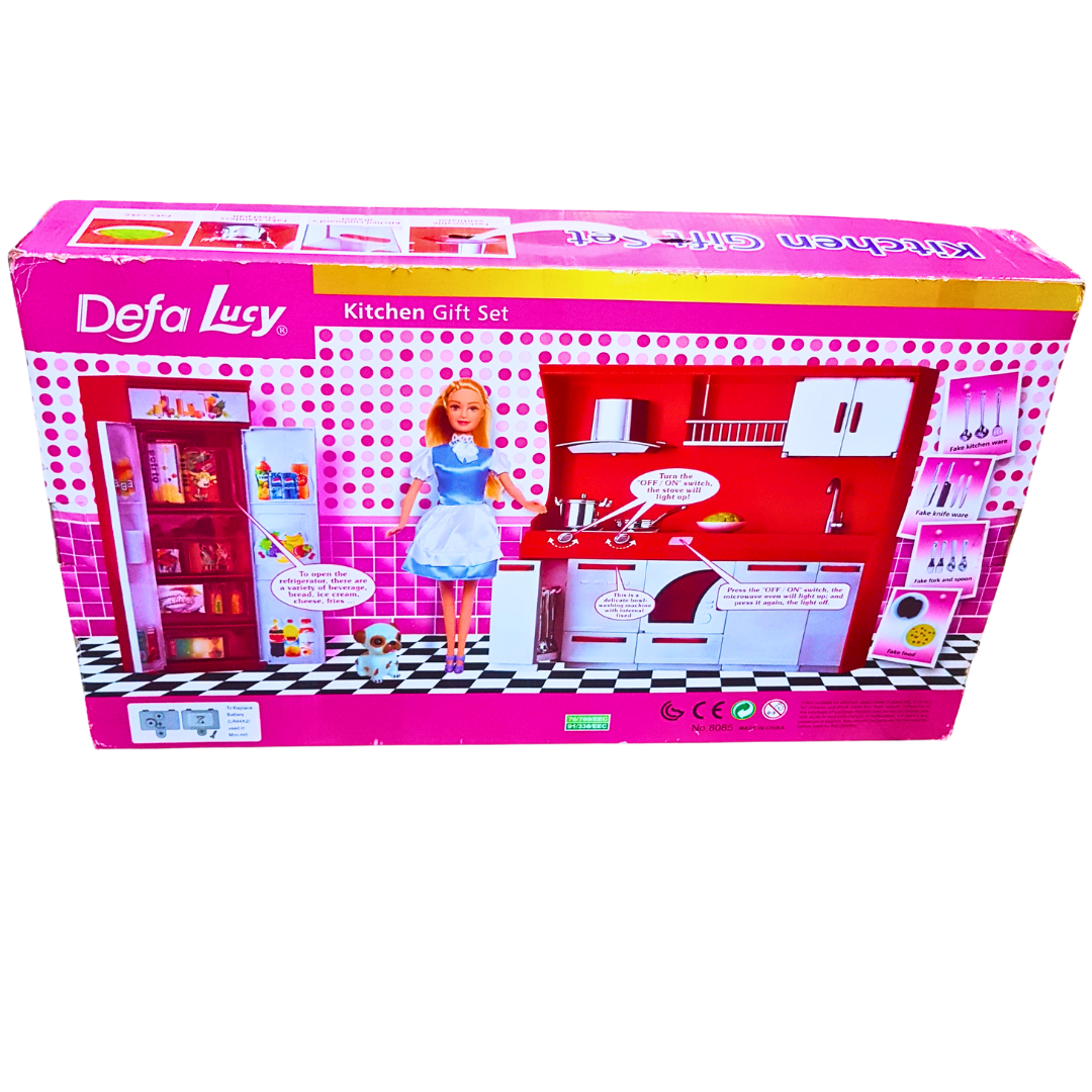 Defa Lucy Kitchen Gift Set - Complete Dollhouse Kitchen Playset for Kids Secondary image