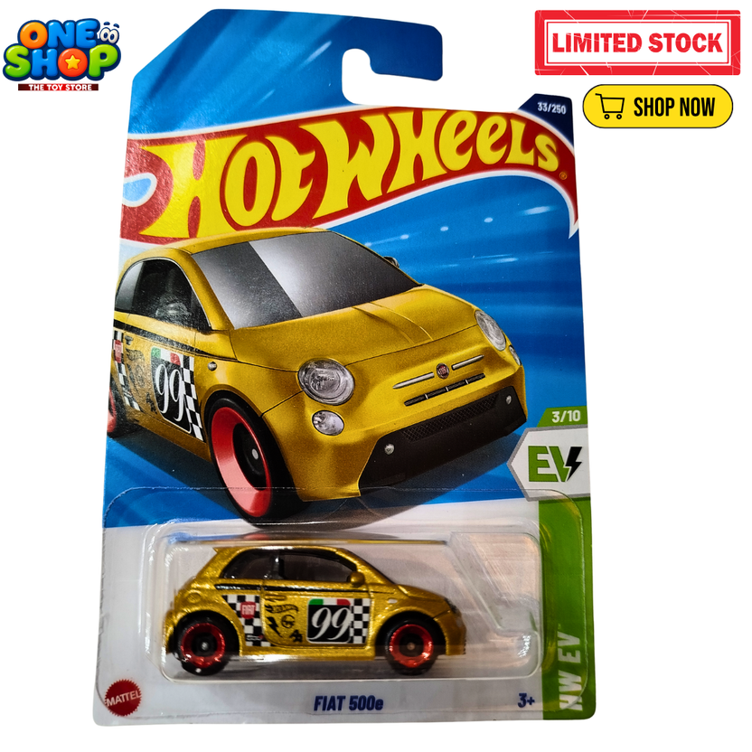 Hot Wheels Fiat 500e Die-Cast Car – HW EV Electric Mini Car Toy | Premium Kids Toy Car Pakistan Main image