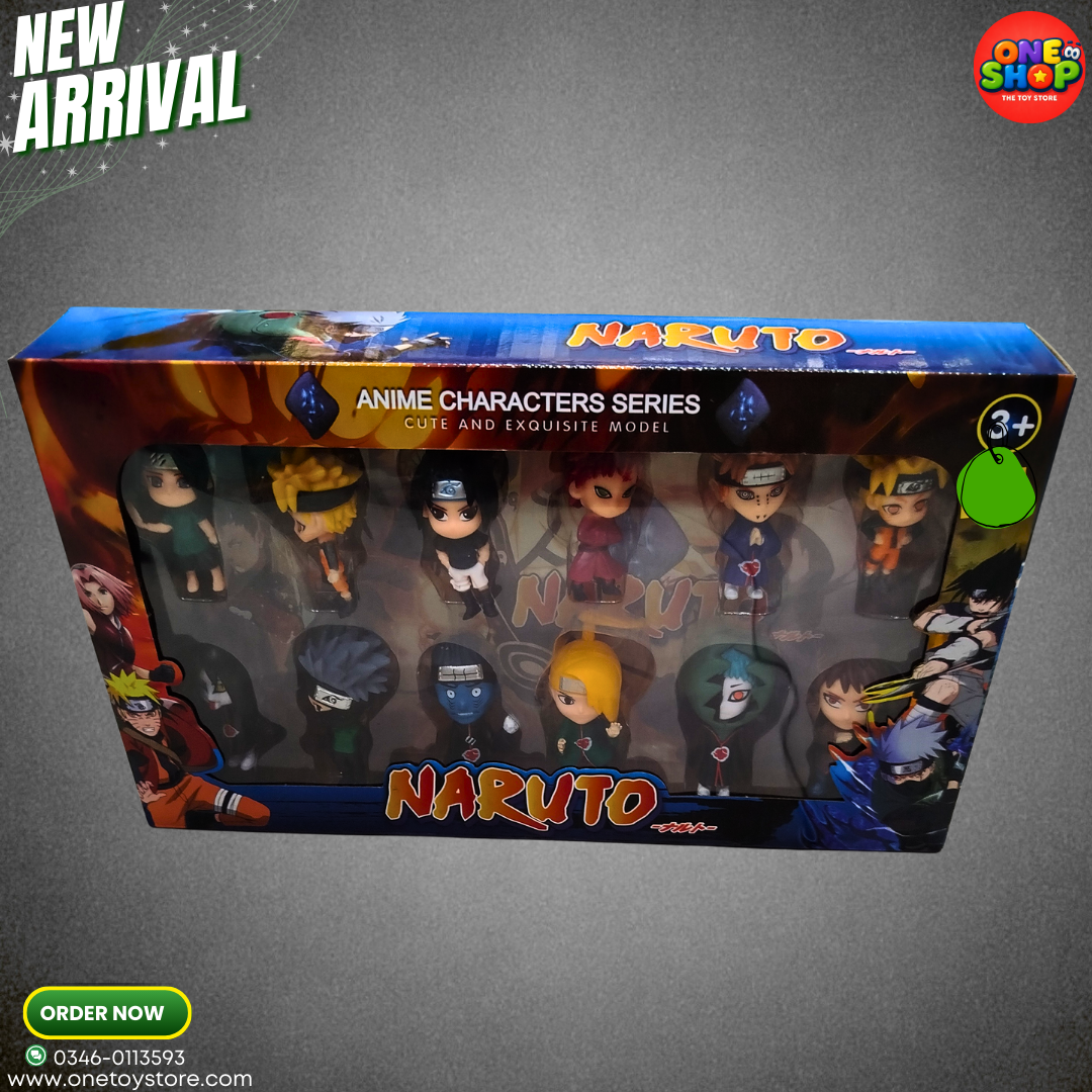 Naruto Anime Action Figures Set – Cute Mini Naruto Characters Collectible Toy Pack for Kids | Anime Model Series (3+ Years)