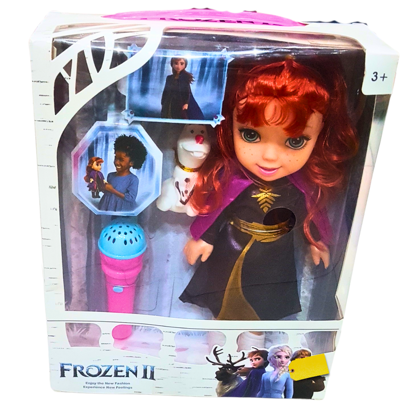 Frozen II Singing Anna Doll with Microphone & Olaf Figure – Musical Playtime for Kids (3+) Main image