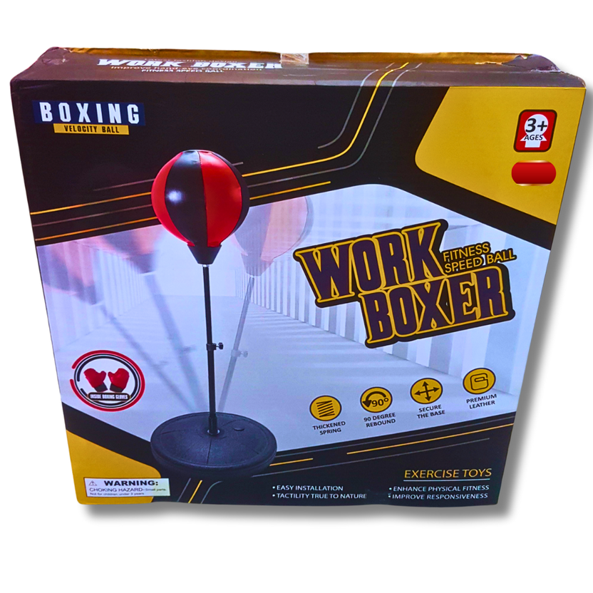 Adjustable Work Boxer Fitness Speed Ball Toy for Kids (Ages 3+) – Boxing Training Set with Stand Main image
