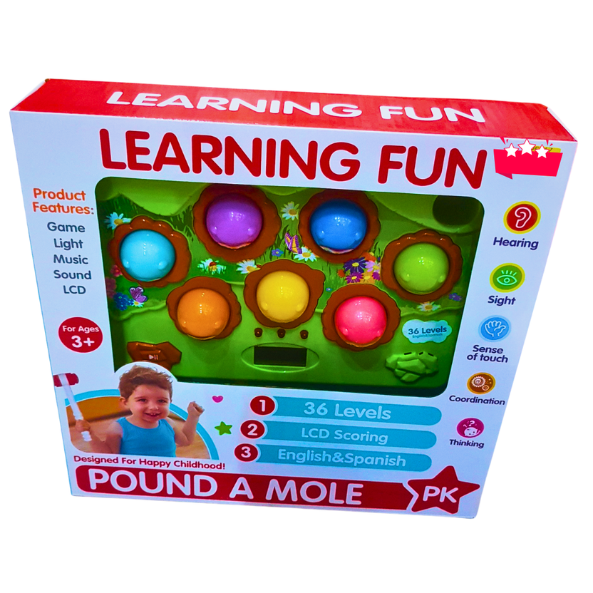 Pound A Mole Interactive Game Toy with Lights, Music & LCD Scoring – Sensory Learning Toy for Kids (Age 3+) Main image