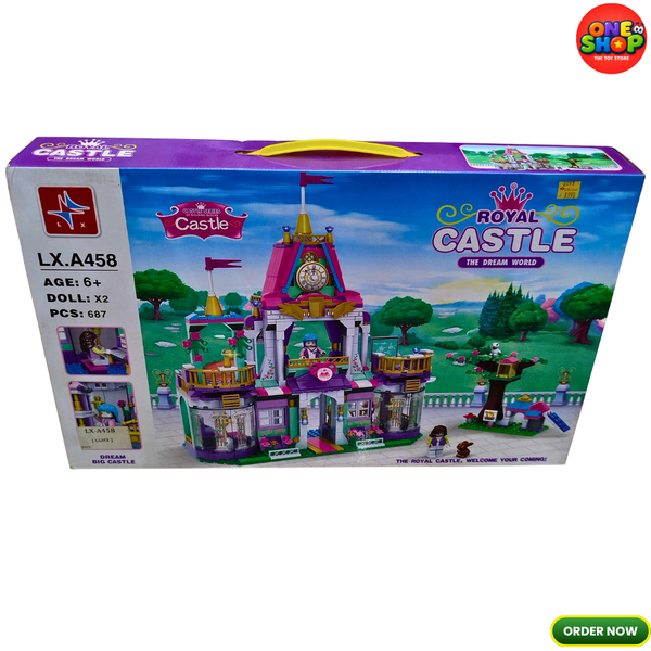Royal Castle Building Blocks Set for Girls – 687 Pieces Princess Dream Castle Construction Toy with 2 Mini Dolls | Ages 6+