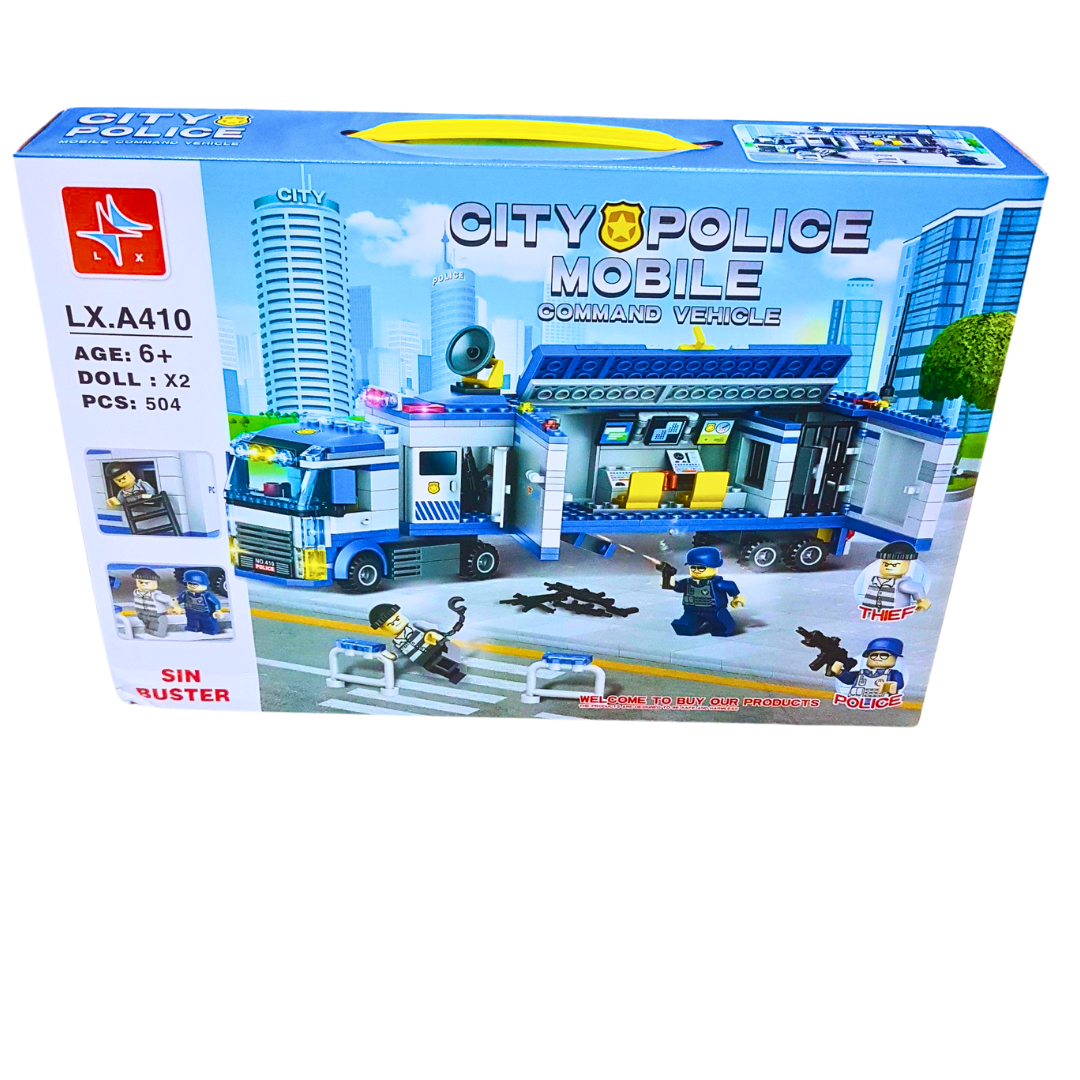 City Police Mobile Command Vehicle 504-Piece STEM Building Set – Creative Police Role-Play Toy for Kids Ages 6+ | Model LX.A410