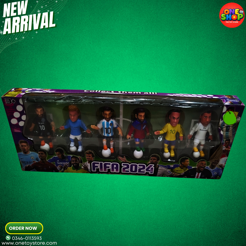 FIFA 2024 Football Player Action Figures Set – Mini Soccer Players Collectible Toy Pack for Kids | Sports Toys (3+ Years) Main image