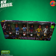 FIFA 2024 Football Player Action Figures Set – Mini Soccer Players Collectible Toy Pack for Kids | Sports Toys (3+ Years)