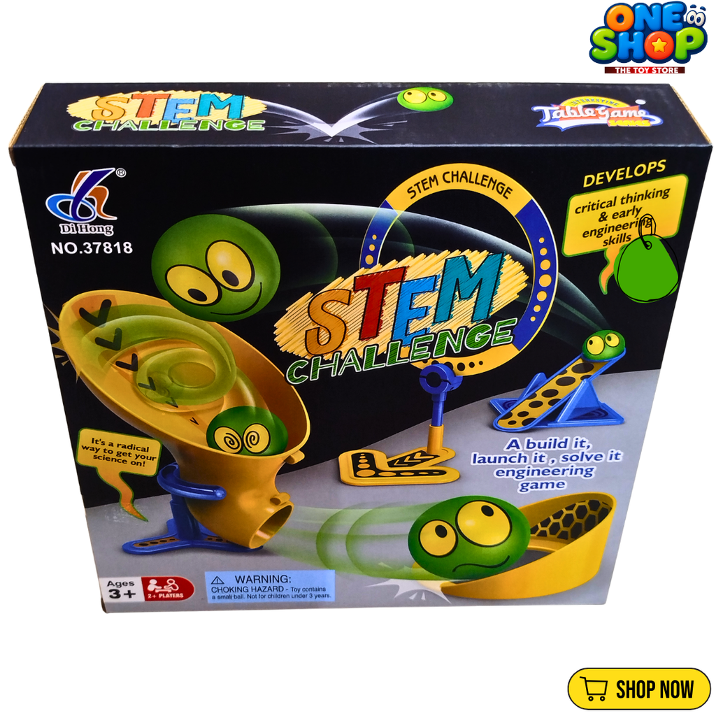STEM Challenge Engineering Game for Kids – Build, Launch & Solve Educational Science Toy | Critical Thinking & Early Engineering Learning Game for Boys & Girls Age 3+