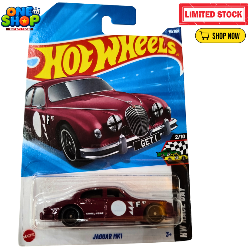 Hot Wheels Jaguar MK1 Die-Cast Car – Classic Vintage Racing Car Toy | HW Race Day Series Pakistan Main image