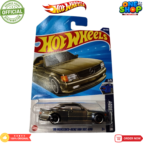 Hot Wheels ’89 Mercedes-Benz 560 SEC AMG Die-Cast Car – Classic Luxury Sports Car Toy for Kids & Collectors