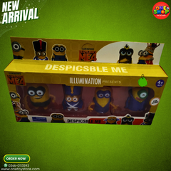 Despicable Me 4 Minions Action Figures Set – Illumination Movie Characters Toy Pack for Kids | Collectible Minions Toys (4+ Years)
