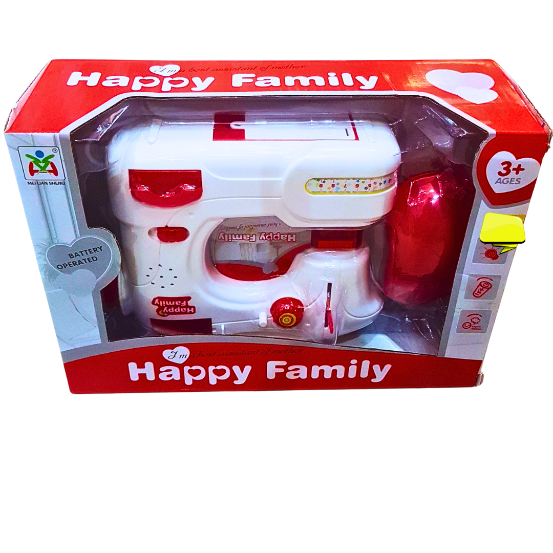 Happy Family Kids Sewing Machine Toy | Battery-Operated Pretend Play Sewing Set | Creative Role-Play Toy Main image