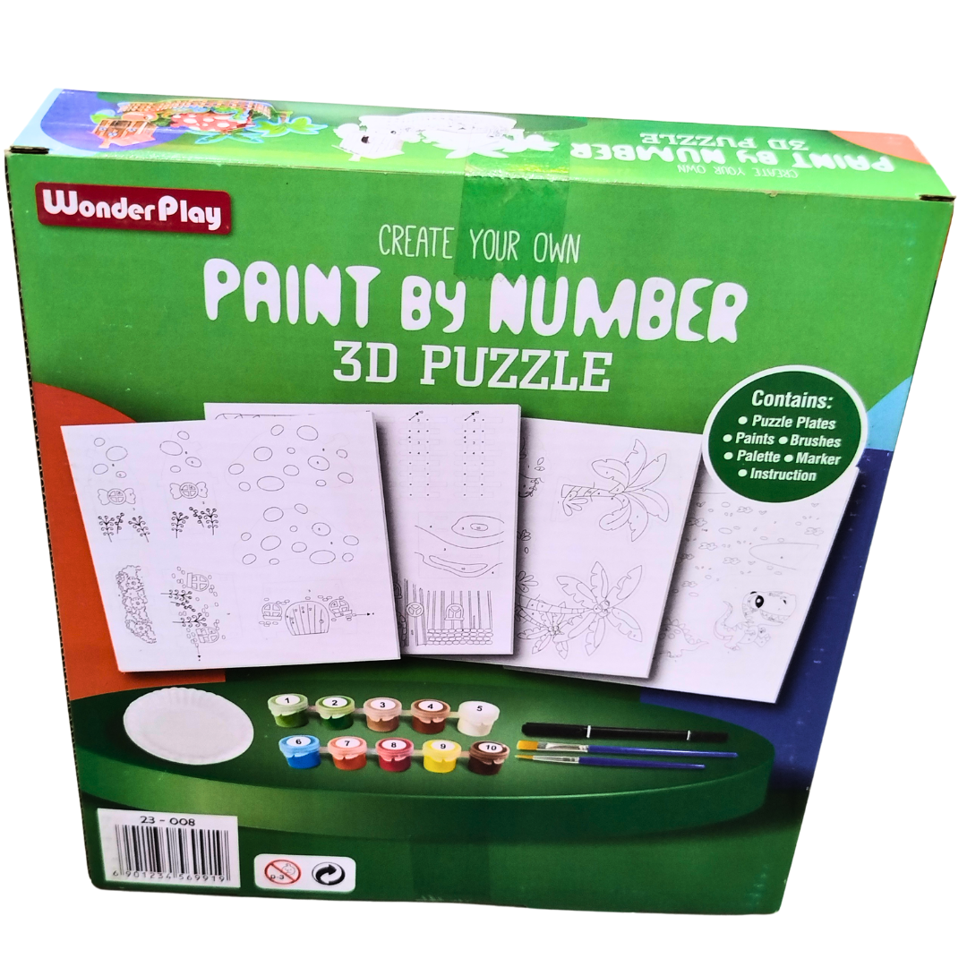 WonderPlay Paint by Number 3D Puzzle – Dinosaur Garden Craft Kit for Kids (Age 6+) Secondary image