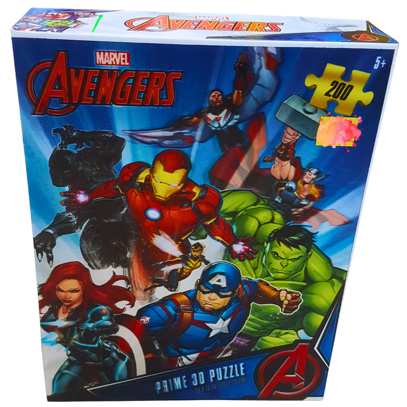 Marvel Avengers 3D Puzzle – 200-Piece Interactive Puzzle for Kids | Prime 3D Main image