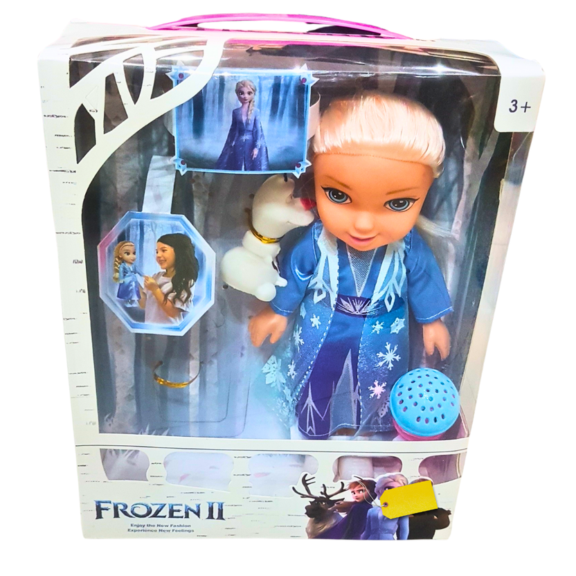 Frozen II Singing Elsa Doll with Olaf Figure & Microphone – Magical Musical Play for Kids (3+) Main image