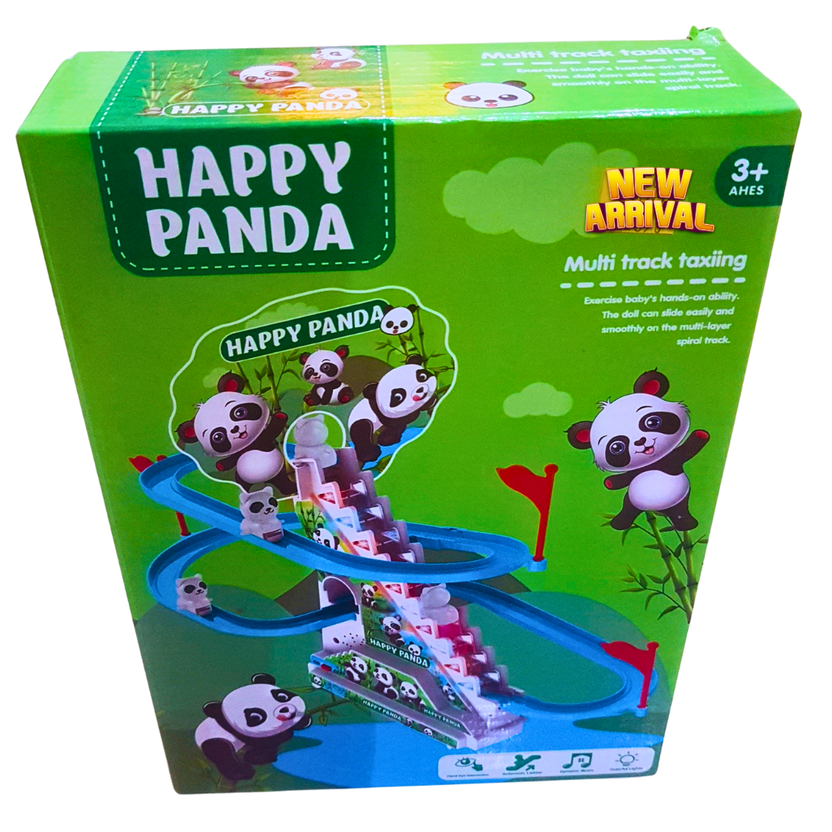 Happy Panda Climbing Track Toy – Multi-Layer Spiral Slide with Lights & Music | Automatic Panda Escalator Toy for Kids Ages 3+ Main image