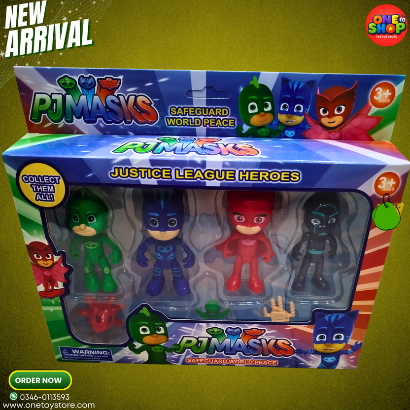 PJ Masks Action Figures Set – Catboy, Owlette & Gekko Heroes Toy Pack for Kids | PJ Masks Justice League Characters (3+ Years) Main image