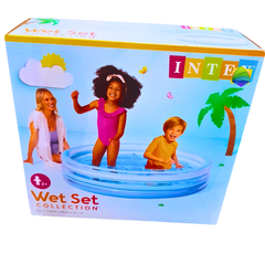 Intex Wet Set Inflatable Kids Pool (147cm) – Large Round Blue Baby Pool for Ages 2+, Ideal for Summer Water Fun