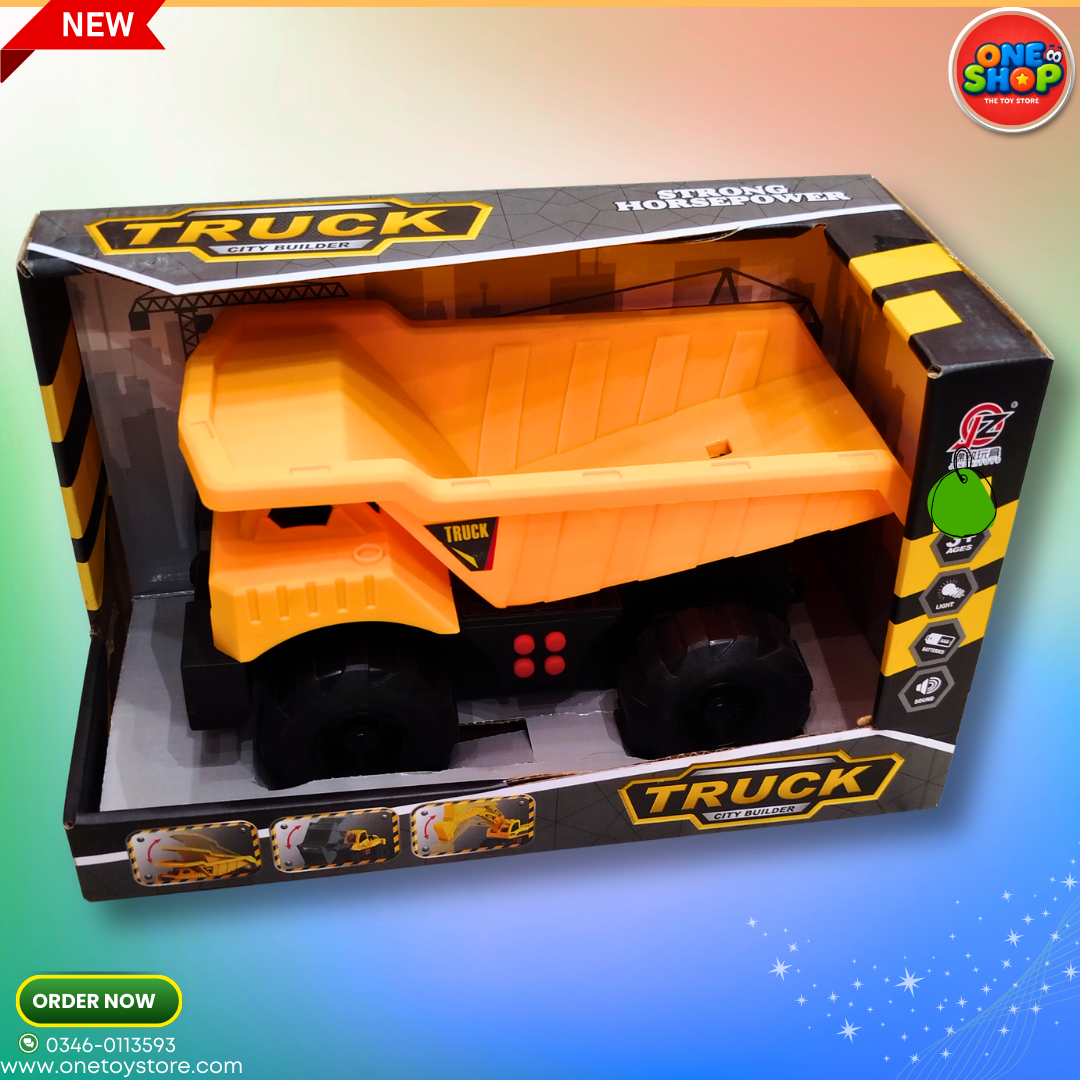 🚛 City Builder Dump Truck Toy for Kids – Heavy Duty Construction Truck with Lights & Sound